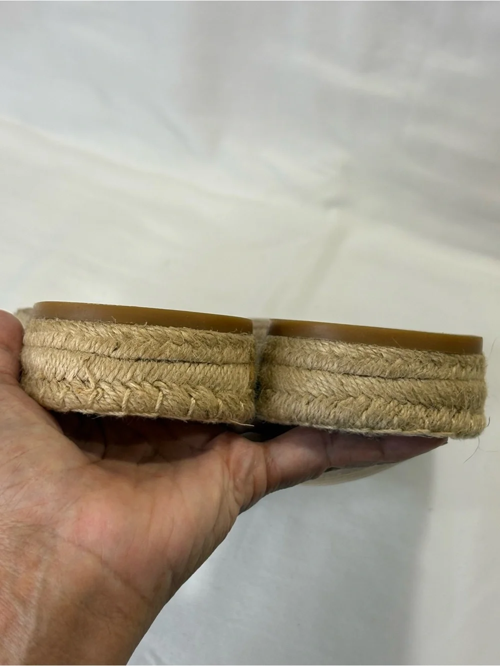 Tory Burch Tan Logo-Print Woven Espadrille Slide Sandals SZ 7.5 VGC $265